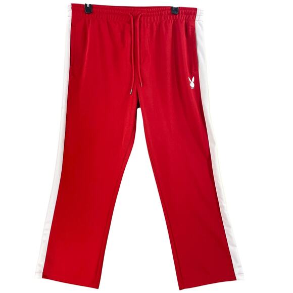 Vtg Playboy PacSun Track Pants Mens 2XL Red Side Stripe Athletic Bunny Logo - Picture 13 of 13